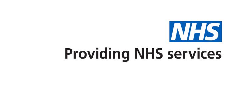NHS - Providing NHS services logo